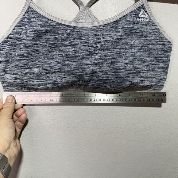 Reebok Reversible Strappy Sports Bra Women’s Medium Support Size L Heather Blue - Picture 6 of 6